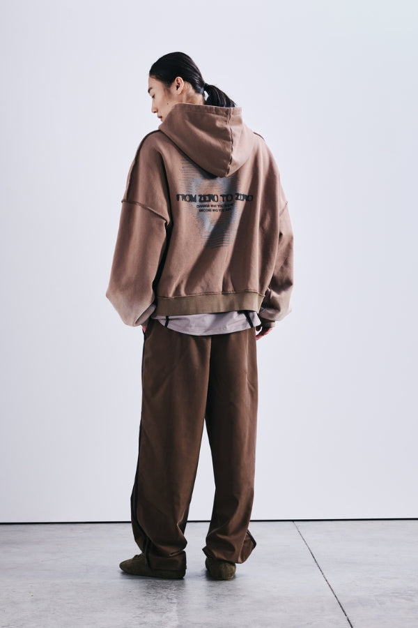 WASHED ZIP HOODIE 