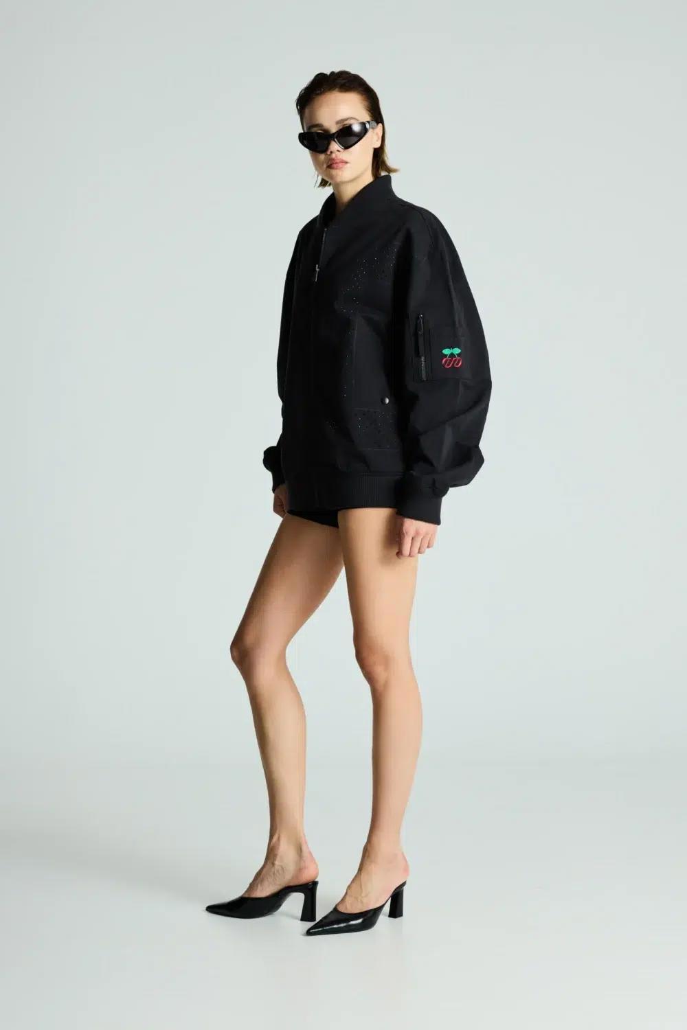 rhinestone bomber 