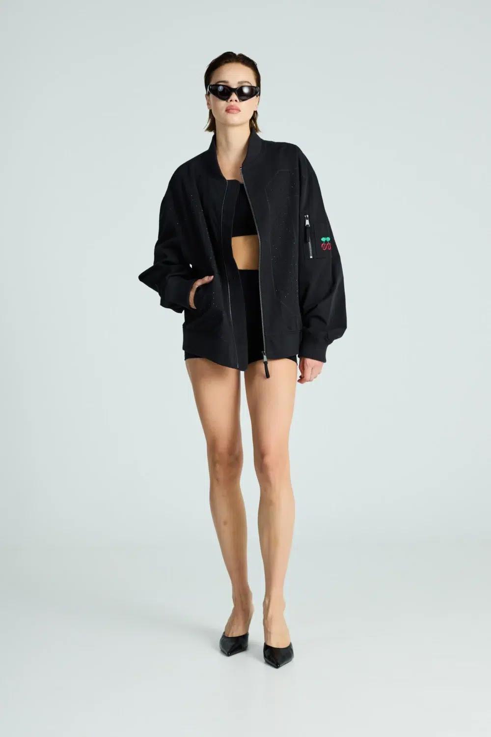 rhinestone bomber 
